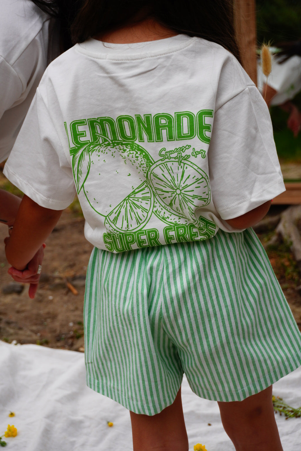 PACK DUO MATCHY - Short Rayé Vert