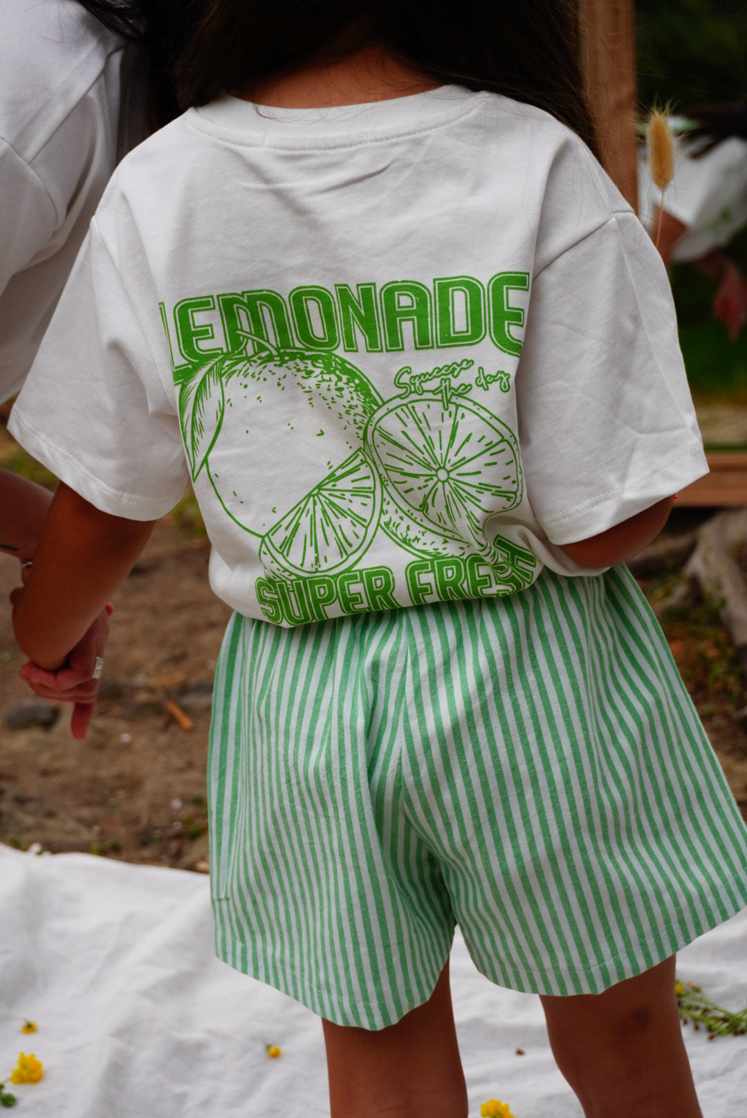 PACK DUO MATCHY - Short Rayé Vert