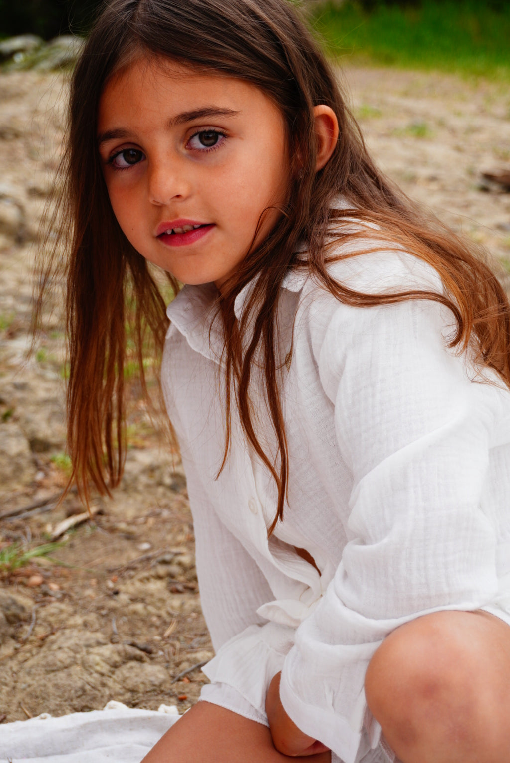 Ensemble Chemise & Jupe Short Gaze de Coton Enfant