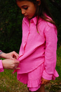 Ensemble Chemise & Jupe Short Gaze de Coton Enfant